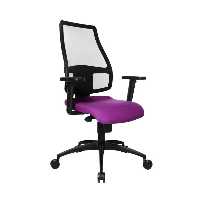 Topstar bureaustoel Synchro Net, rood, synchrone mechaniek, 110 kg draagkracht